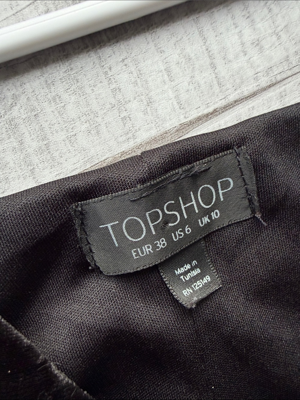 Topshop Black Crushed Velvet Lace-Trim Slip Dress, Size US6. - Picture 11 of 17